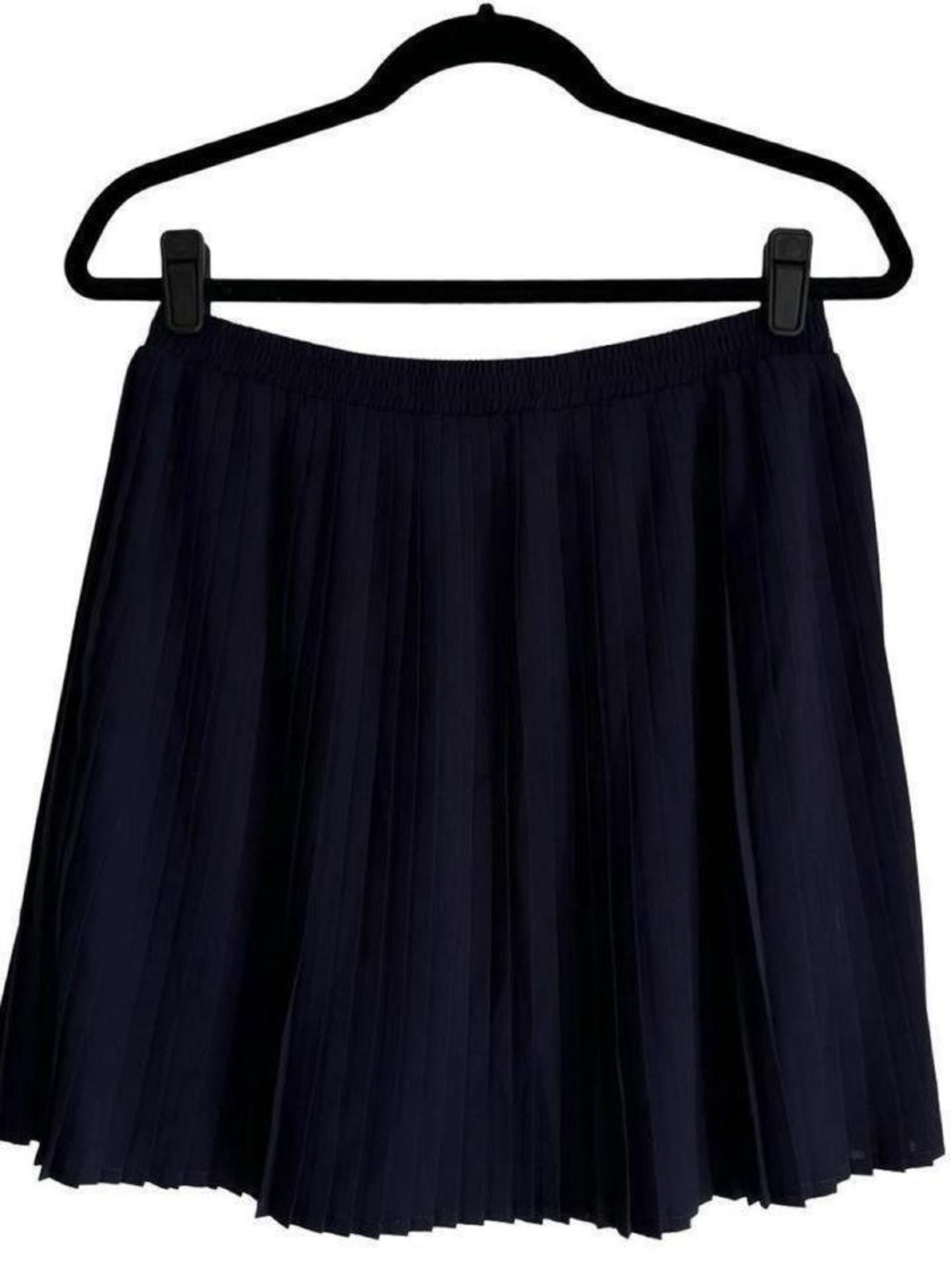 Rachel Navy Blue Pleated Skater Mini Skirt NWT sustainable brand fashion Y2K